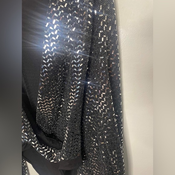 Zara silver bodysuit/ blouse formal size small - Picture 7 of 8